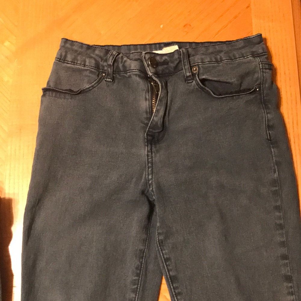 High-waisted skinny jeans